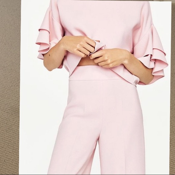 Pink blazer, high rise pants and top - Picture 7 of 7